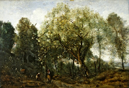 Le Catalpa, memory of Ville-d''Avray von Jean-Baptiste Camille Corot