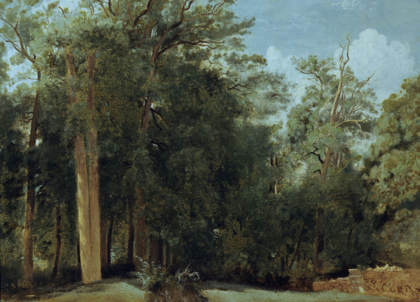 Lichtung im Wald von Fontainebl von Jean-Baptiste Camille Corot
