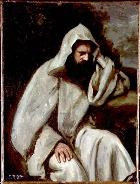 Portrait of a Monk von Jean-Baptiste Camille Corot