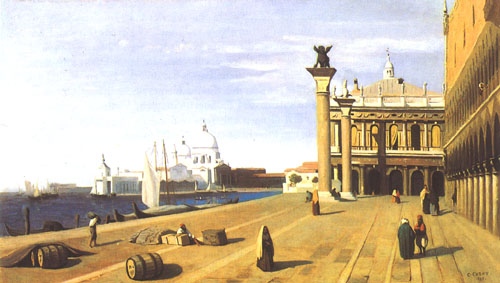 Riva degli Schiavoni, Venedig von Jean-Baptiste Camille Corot