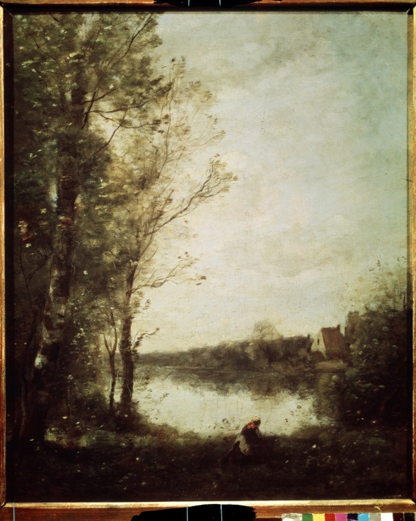Teich in Ville d’Avray von Jean-Baptiste Camille Corot