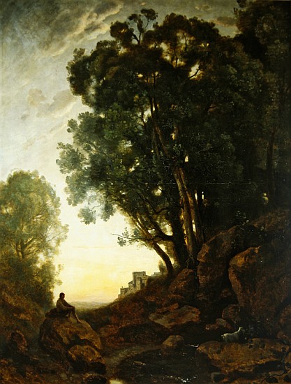 The Italian Goatherd, or The Effect of the Setting Sun, c.1847 von Jean-Baptiste Camille Corot