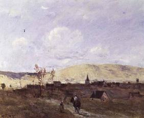Cavalier in sight of a Village 1872