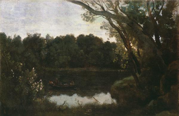 Der Teich von Ville d'Avray am Abend Um 1845/50