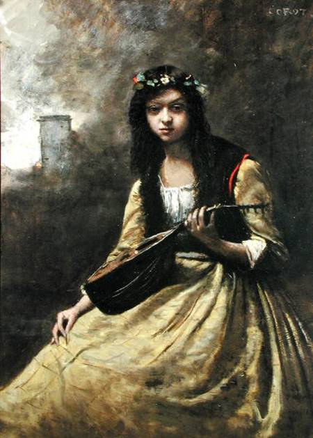La Zingara von Jean-Baptiste Camille Corot