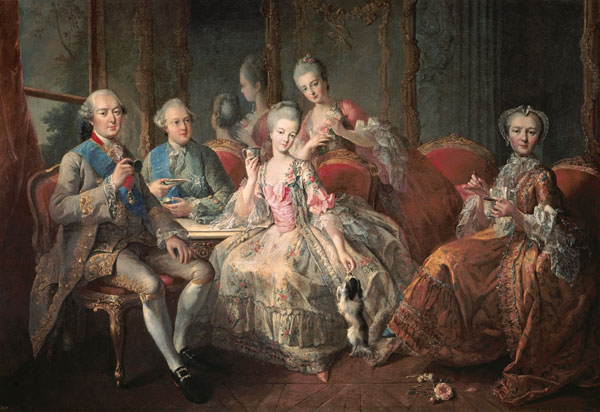 The Penthievre Family or The Cup of Chocolate von Jean-Baptiste Charpentier d. Ä.