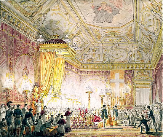 The Chapel of Rest of Louis XVIII (1755-1824) at the Tuileries von Jean-Baptiste Isabey