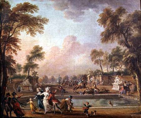 The Charge of the Prince of Lambesc (1751-1825) in the Tuileries Gardens von Jean-Baptiste Lallemand