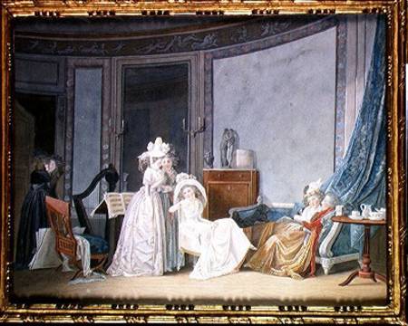 Meeting in a Salon von Jean Baptiste Mallet