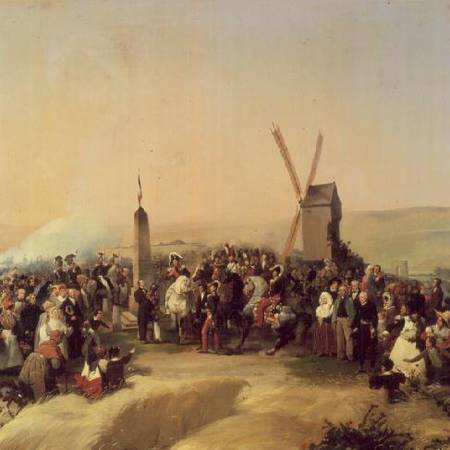 Louis-Philippe (1773-1850) Visiting the Battlefield of Valmy on 8th June von Jean Baptiste Mauzaisse