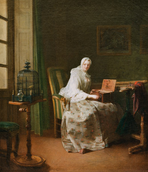 La Serinette von Jean-Baptiste Siméon Chardin