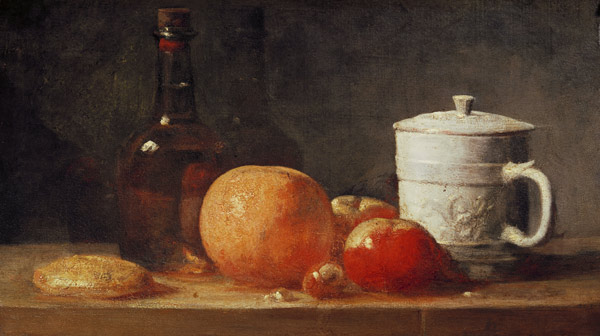 Früchtestilleben u.Becher von Jean-Baptiste Siméon Chardin