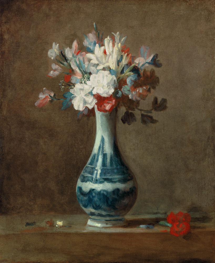 Vase mit Blumen von Jean-Baptiste Siméon Chardin