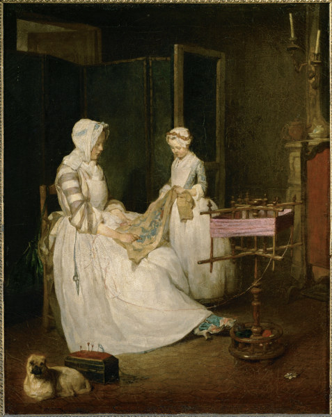 Chardin / The diligent Mother von Jean-Baptiste Siméon Chardin