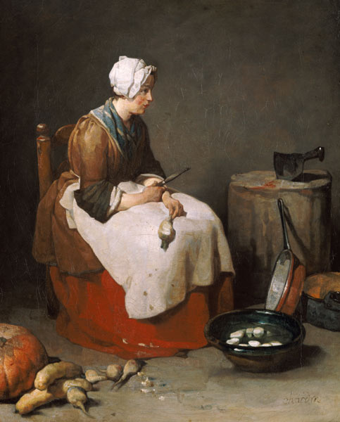 Die Rübenputzerin von Jean-Baptiste Siméon Chardin