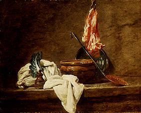 Stillleben mit irdener Schüssel von Jean-Baptiste Siméon Chardin