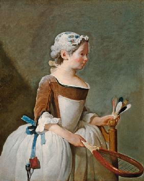 Das Mädchen mit dem Federball 1741
