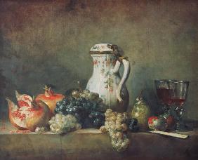 Still Life with Grapes and Pomegranates 1763
