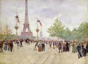 Entrance to the Exposition Universelle, 1889 (oil on canvas) 07th-
