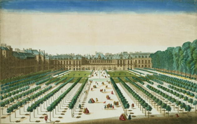View And Perspective Of The Palais Royal Jean Chaufourier Als