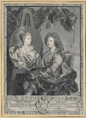 Hyacinthe Rigaud malt ein Portrait seiner Frau 1742