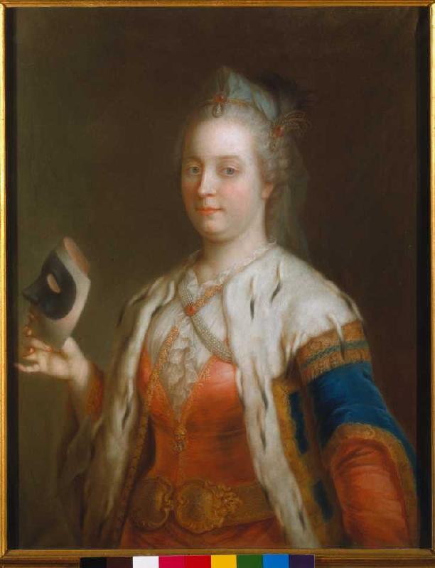 Kaiserin Maria Theresia mit Maske von Jean-Étienne Liotard