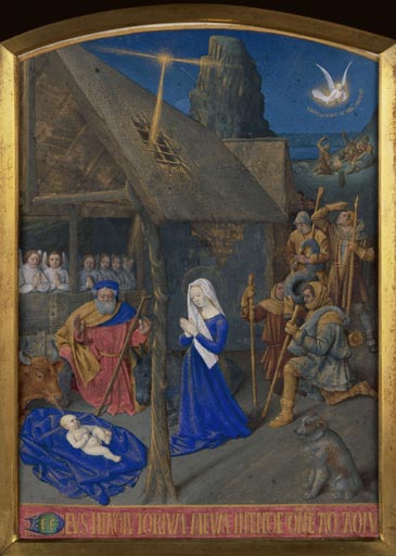 Christi Geburt und Anbetung der Hirten von Jean Fouquet