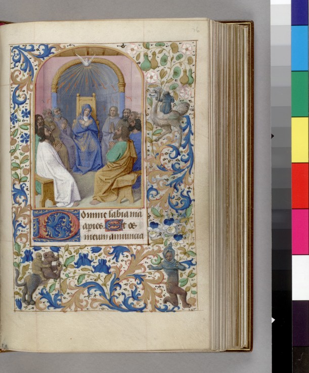 Die Ausgießung des Heiligen Geistes (Das Stundenbuch) von Jean Fouquet