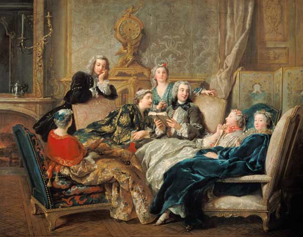 The Reading from Moliere von Jean François de Troy