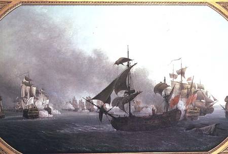 Naval Combat off the Isle of Grenada, 6th July 1779 von Jean-Francois Hue