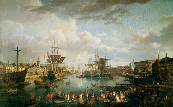 View of the Port at Brest von Jean-Francois Hue