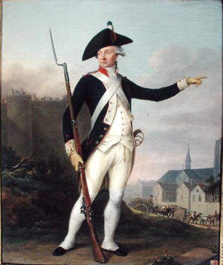 Citizen Nau-Deville in the Uniform of the National Guard, 15th July 1789 von Jean Francois Marie Bellier