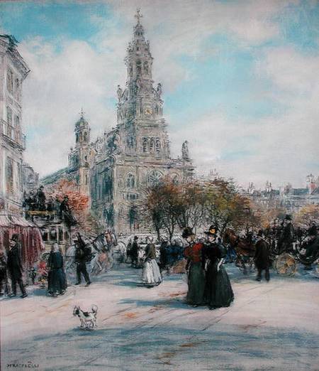 Paris, La Place de Trinite von Jean François Raffaelli