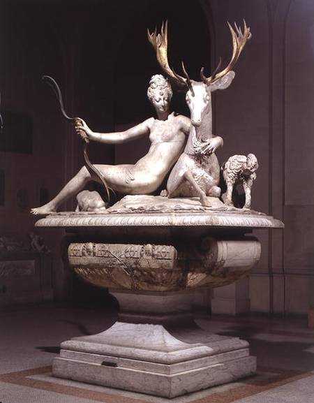 Diana mounted on a stag von Jean Goujon