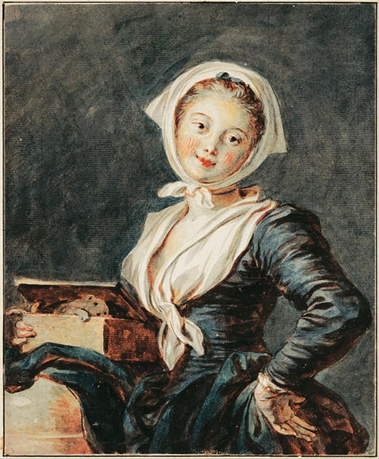 Das Mädchen mit dem Murmeltier von Jean Honoré Fragonard