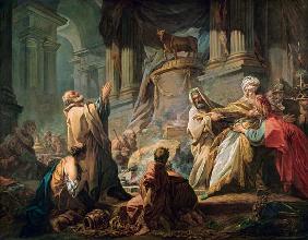 Jeroboam Sacrificing to the Golden Calf 1752