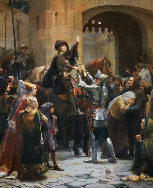 Joan of Arc Leaving Vaucouleurs von Jean-Jacques Scherrer