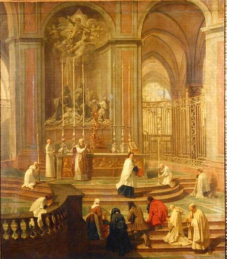 The Mass of Canon Antoine de La Porte or, The Altar of Notre Dame von Jean Jouvenet