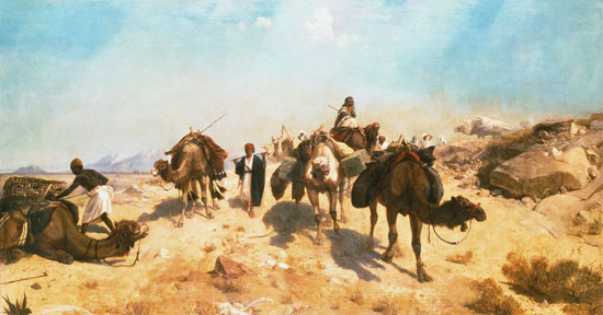 Crossing the Desert von Jean-Léon Gérome