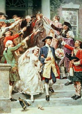 Here Comes the Bride, the Wedding of George and Martha Washington in 1759 19th