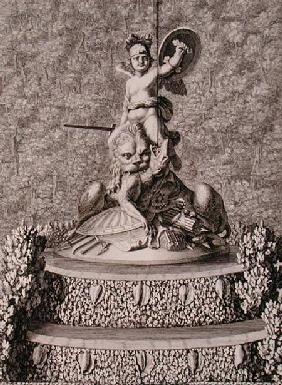 The 'Spirit of Valour' centrepiece of a fountain at Versailles, 1676 published