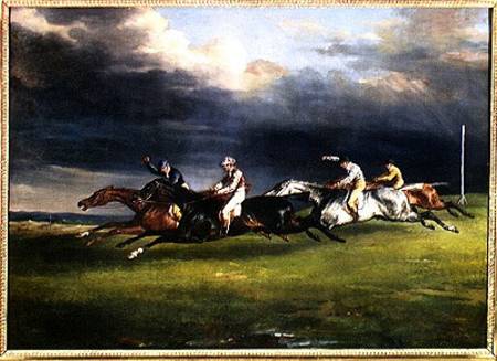 The Epsom Derby von Jean Louis Théodore Géricault