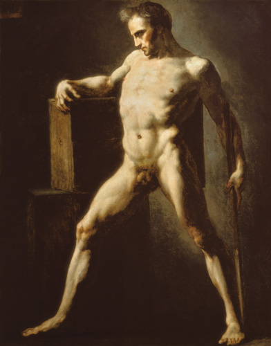 Männlicher Akt. von Jean Louis Théodore Géricault