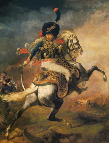 Offizier der Gardejäger beim Angriff von Jean Louis Théodore Géricault