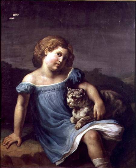 Portrait of Louise Vernet as a Child von Jean Louis Théodore Géricault