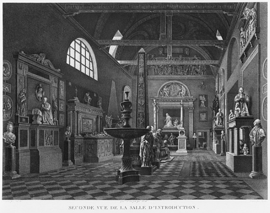 Second view of the introductory room, Musee des Monuments Francais, Paris, illustration from ''Vues  von Jean Lubin Vauzelle