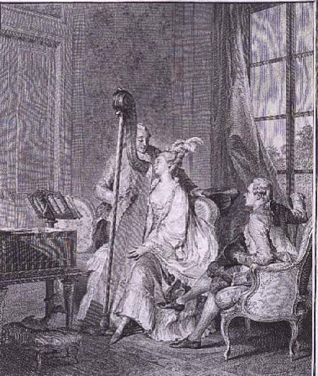 The Common Chord engraved by I.S. Helman (1743-1809) von Jean Michel the Younger Moreau