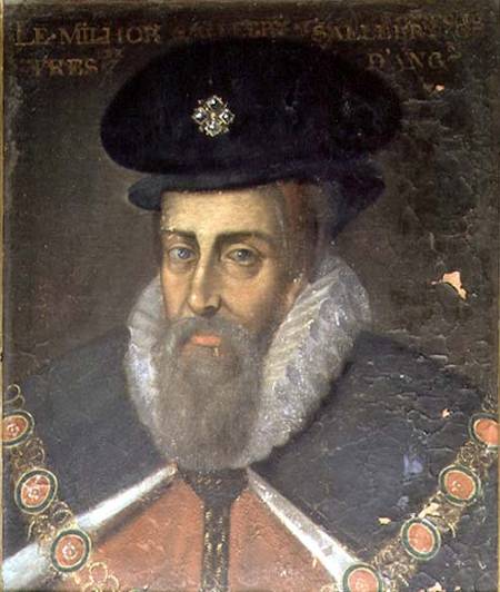 Portrait of Robert Cecil (c.1563-1612) 1st Earl of Salisbury and 1st Viscount Cranborne von Jean Mosnier