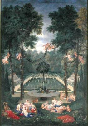 Groves of Versailles, view of the Marais with Venus and Echo 1688