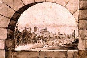 View of the Town and Lake of Bracciano c.1810  &